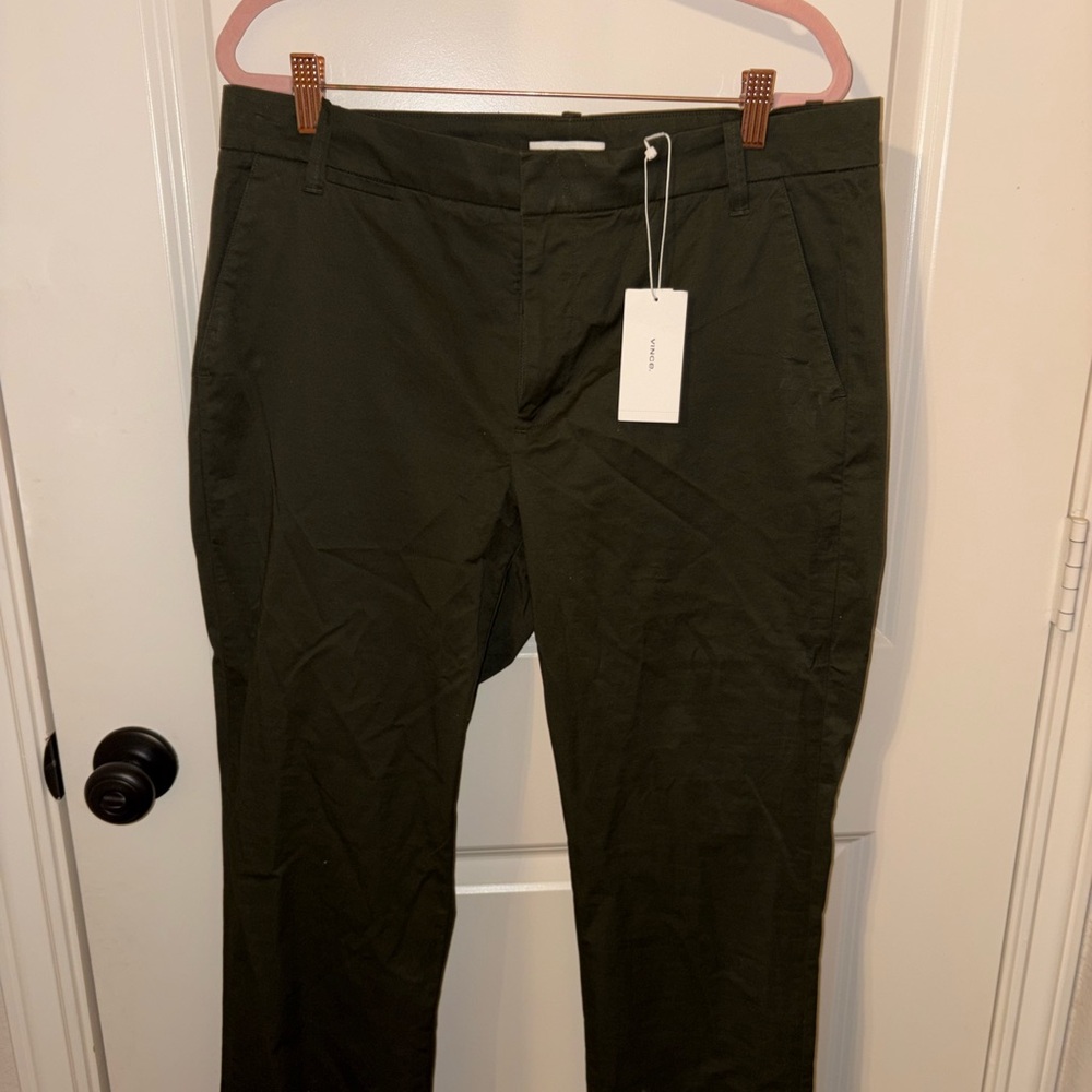 Vince Dark Green Cropped Pants